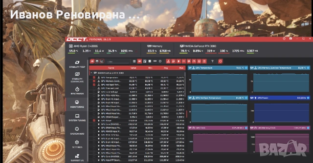 Видео карта Gainward Phoenix RTX 3080 10GB GDDR6X Nvidia GeForce, снимка 6 - Видеокарти - 54884061