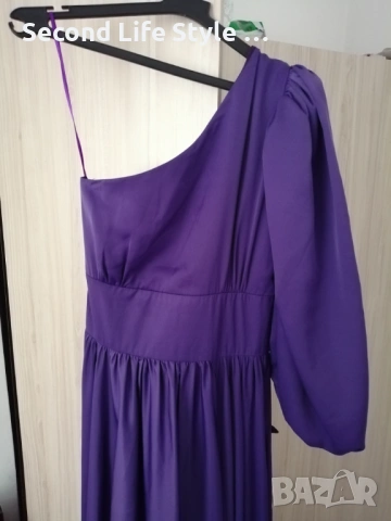 Дълга луксозна официална бална / вечерна / абитуриентска лилава рокля р-р XS - марка Actualee, снимка 13 - Рокли - 54224765