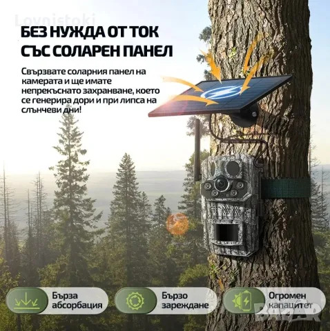 Ловна камера–5MP Super HD, вграден GPS,4G SIM слот, снимка 6 - HD камери - 55626781