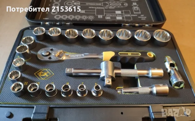 CK TOOLS 3/8" Sure Drive 23 части вложки камъни комплект кутия, снимка 7 - Гедорета - 55514787