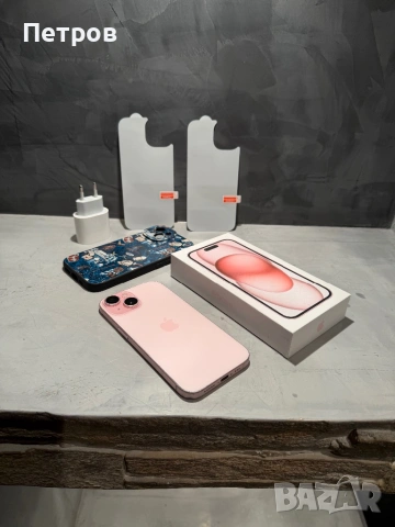 Перфектен Iphone 15 Pink + подаръци, снимка 4 - Apple iPhone - 54512433