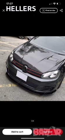 Преден лип за голф 6 gtd vw golf 6 gtd, снимка 3 - Части - 54371930