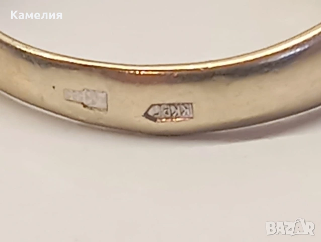 Руско злато. Пръстен с брилианти , снимка 11 - Пръстени - 55250698
