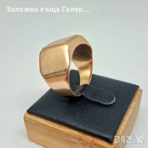 Винтидж мъжки златен пръстен – съветско злато, 583, 8,41г, снимка 5 - Пръстени - 54216230