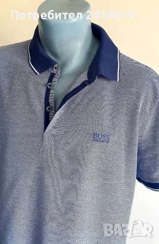 Hugo Boss Mercerised Pique Pima Cotton Regular Fit Mens Size L - XL НОВО! ОРИГИНАЛНА Тениска!, снимка 2 - Тениски - 54767572