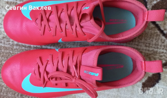 Nike JR Zoom Vapor 16 – Детски футболни обувки – Отлично състояние, снимка 7 - Детски обувки - 55077948