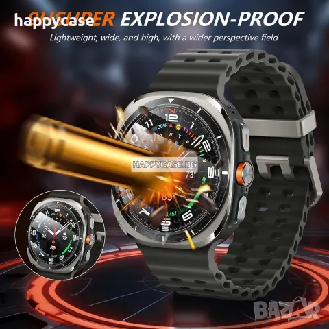 Samsung Galaxy Watch Ultra 2 2026 / Ultra 47mm 2025 / 2024 / 9H Стъклен протектор за екран, снимка 5 - Смарт часовници - 55655490
