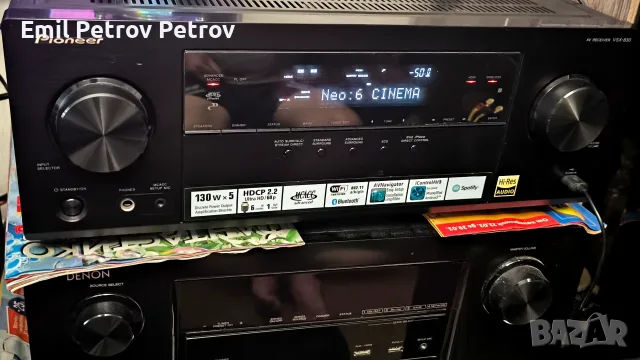 ⭐⭐⭐ Pioneer VSX-830 – 5.2 AV Ресивър Wi-Fi, Bluetooth, 4K, 5х130W, снимка 2 - Ресийвъри, усилватели, смесителни пултове - 55397235