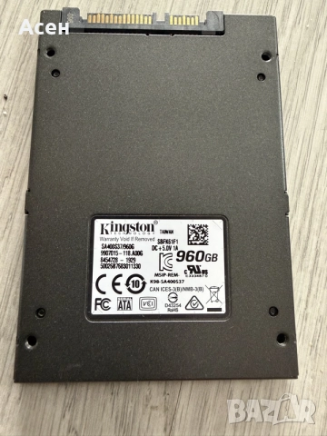 диск (SSD), модел Kingston A400 с капацитет 960GB, снимка 2 - Процесори - 39400691