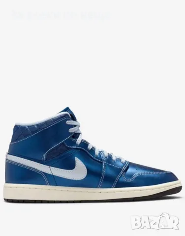 NIKE Air Jordan 1 Mid SE Blue / White Дамски Маратонки👟Дамски Спортни Обувки👟Кецове Код P2864, снимка 2 - Маратонки - 55499937