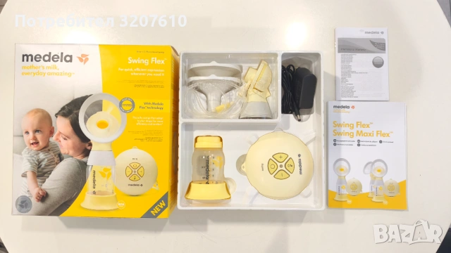 Електрическа помпа за кърма Medela Swing Flex в много добро състояние, снимка 2 - Помпи за кърма - 54651990