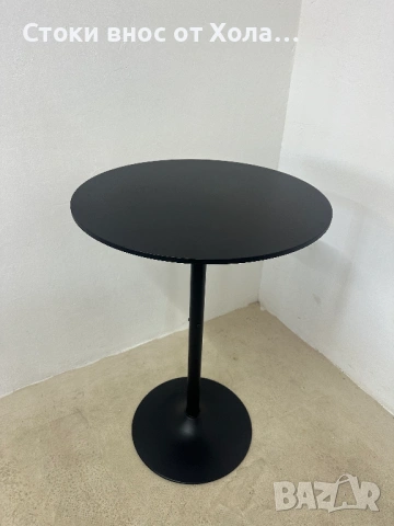 Бар маса Homcom, модерна, МДФ/стомана, за 2 души, 70x102см, черна, снимка 4 - Маси - 54858985