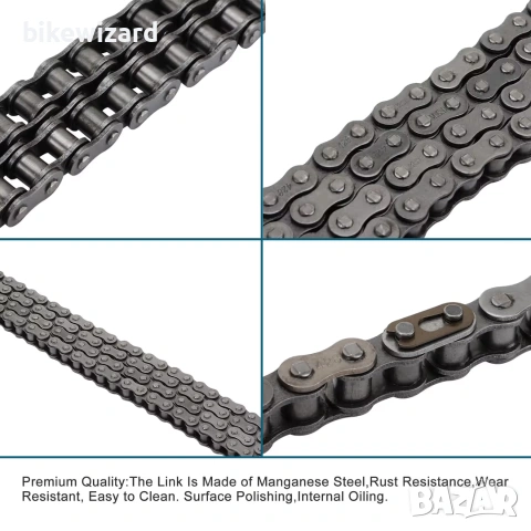 428 Резервна задвижваща верига за ATV Quad Go-Kart 110–250cc – 132 звена НОВО, снимка 4 - Части - 55053306