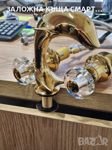 луксозен смесител за мивка с делфин, снимка 5 - Мивки - 54111643