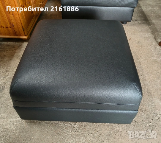 Кожена табуретка с място за съхранение на вещи , снимка 4 - Дивани и мека мебел - 54581778