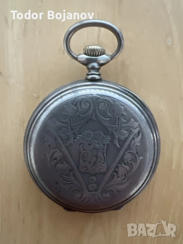 Старинен механичен джобен часовник T. Moser & Co., с красив богато гравиран сребърен корпус., снимка 3 - Антикварни и старинни предмети - 55682967