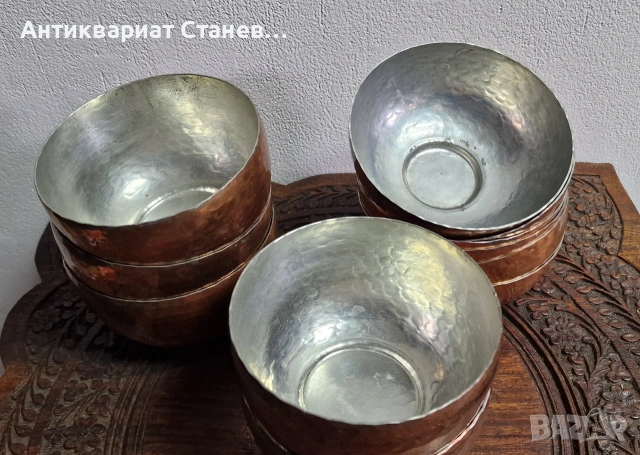 Винтидж медни купички внос от Швейцария , снимка 2 - Кутии за храна - 54685083