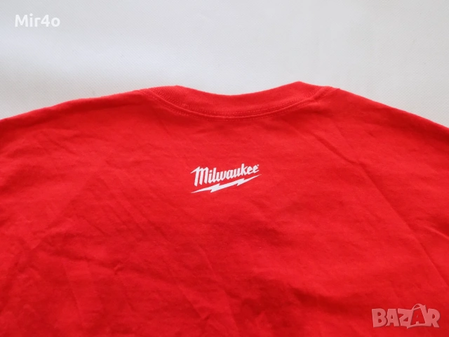 работна тениска milwaukee work wear блуза потник фанела худи горнище екип елек яке мъжка червена L, снимка 4 - Тениски - 47816165