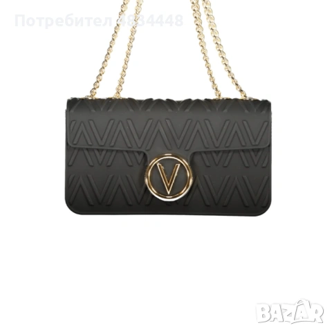 Луксозна златиста дамска чанта през рамо Valentino Pattina Bubble с верижка, снимка 8 - Чанти - 54631952