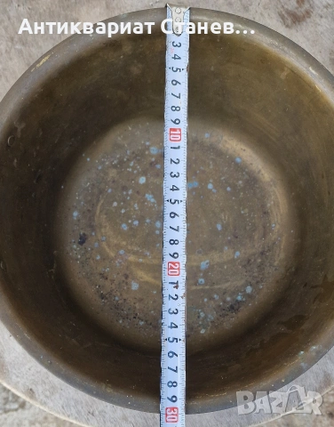 Стар месингов леген, снимка 7 - Антикварни и старинни предмети - 54100346