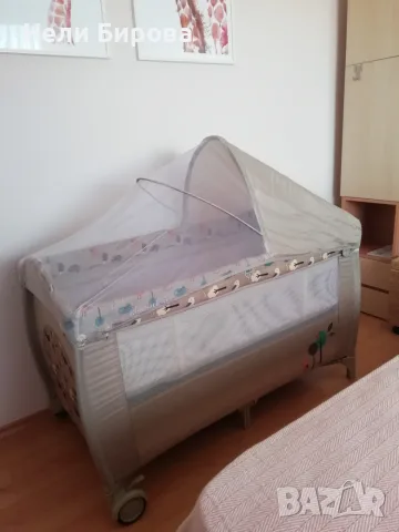 Сгъваема кошара CHIPOLINO BELLA с матрак 120х60 см към нея, снимка 6 - Кошарки - 55607245