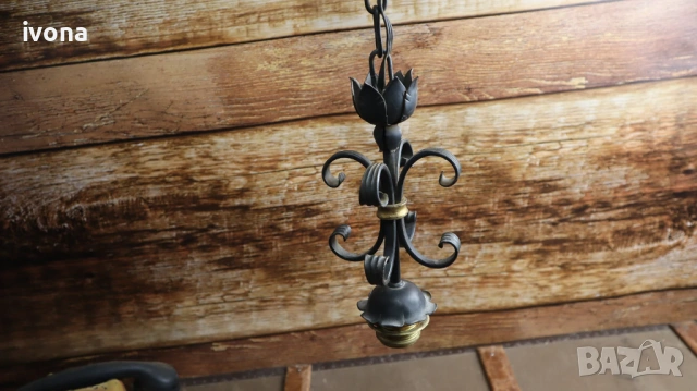 Стар полилей от ковано желязо!, снимка 2 - Полилеи - 54339898