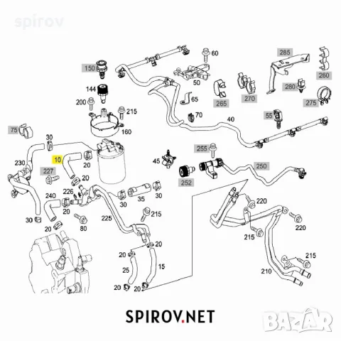 Говирен маркуч Mercedes OM642 280 320CDI A6420781281, снимка 3 - Части - 55701116