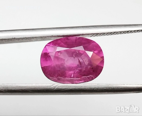 Красив ярко-розов сапфир 2,60 карата с отличен цвят и блясък! Сертификат!, снимка 7 - Други - 54153620
