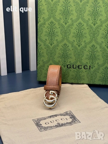 колан от естествена кожа в кутия Gucci 3см
