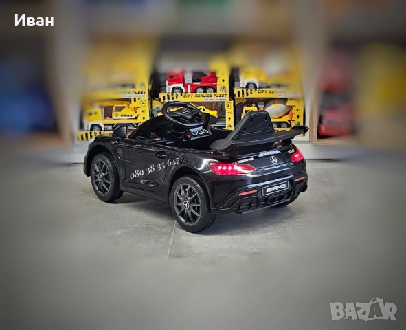 ТОП ЦЕНА!НОВО!Акумулаторна кола Mercedes GTR с МЕКИ ГУМИ,12V батерия,кожена седалка,дистанционно упр, снимка 8 - Детски велосипеди, триколки и коли - 54411072