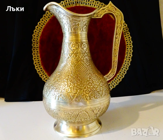 Бронзова кана шедьовър 1 кг.,позлата,етикет. , снимка 2 - Антикварни и старинни предмети - 55221833