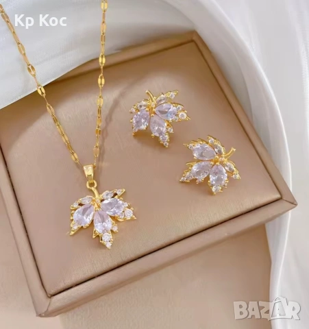 Прекрасни дамски колиета медицинска стомана, снимка 4 - Колиета, медальони, синджири - 55017595