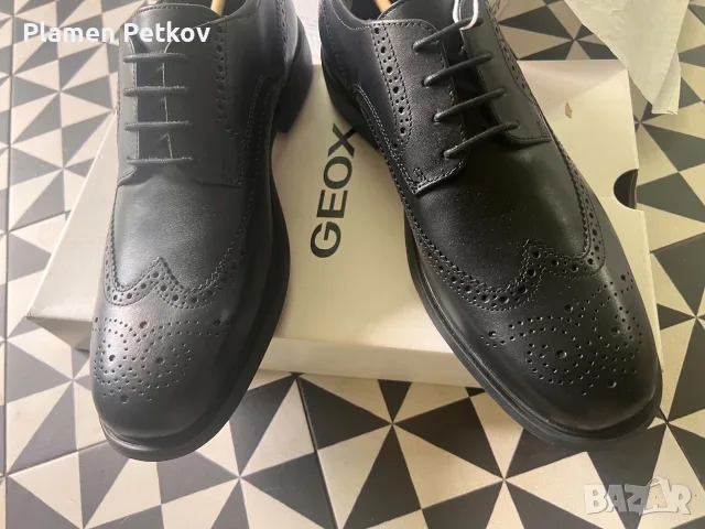 GEOX италиански кожени обувки "Oxford style", снимка 4 - Официални обувки - 55428778