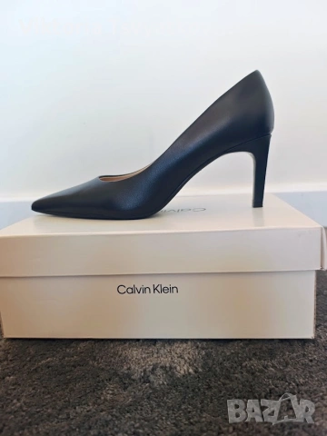 Calvin Klein ESS STILETTO 70 – кожени обувки с тънък ток, размер 37