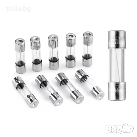 Комплект от 100 стъклени предпазителя 10A 250V – 5x20mm – Бърза защита за захранвания 10476