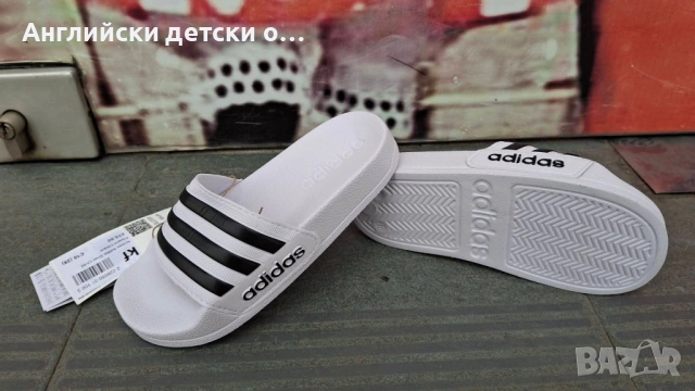 Английски детски оригинални чехли Adidas, снимка 2 - Детски сандали и чехли - 54379682