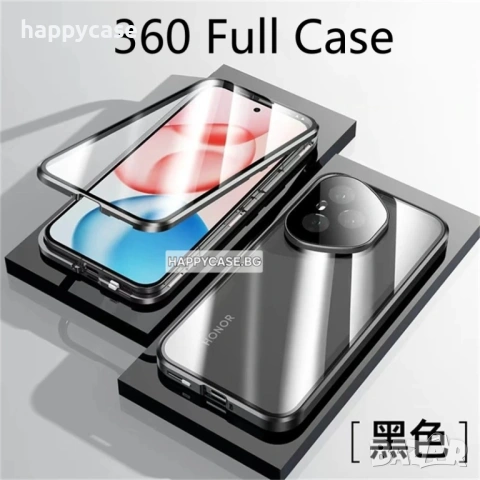 Honor 400 / 400 Pro / 400 Lite / Двоен 360° магнитен кейс калъф с камера протектор