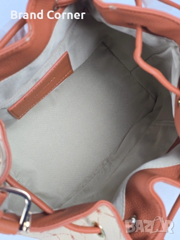 Нова дамска чанта Trussardi Bucket Bag с монограм и торбичка, снимка 6 - Чанти - 54409996