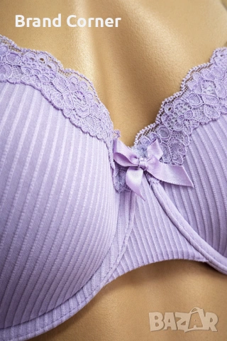 Комплект бельо Hunkemöller 80C / L в нежен лавандулов цвят с дантела, снимка 3 - Бельо - 54517912