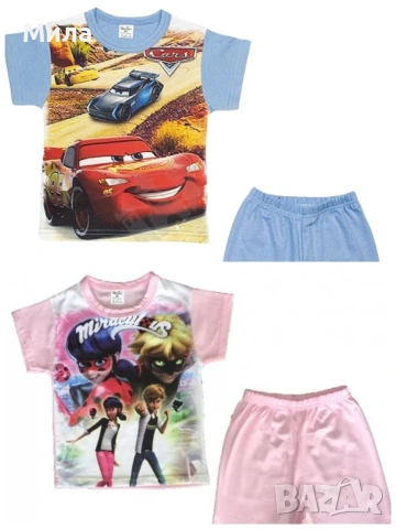 Детски пижамки къс ръкав за момче и момиче 98-116