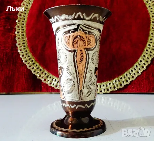 Медна чаша за вино 200 мл.,чиста червена мед., снимка 4 - Антикварни и старинни предмети - 55666276