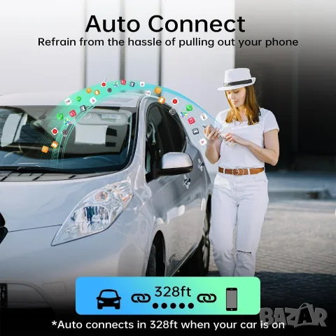 Wi‑Fi/Bluetooth CarPlay адаптер (wireless), SAРPLAY – Plug & Play, снимка 3 - Аксесоари и консумативи - 55664058