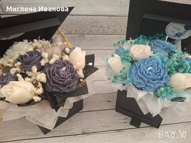 букет от ароматни соеви свещи , снимка 14 - Декорация за дома - 53600915