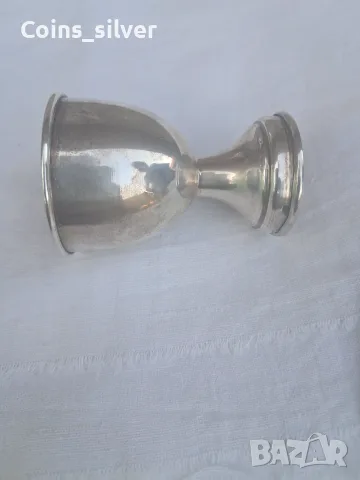 Сребърна чаша за ракия, снимка 3 - Чаши - 55659429