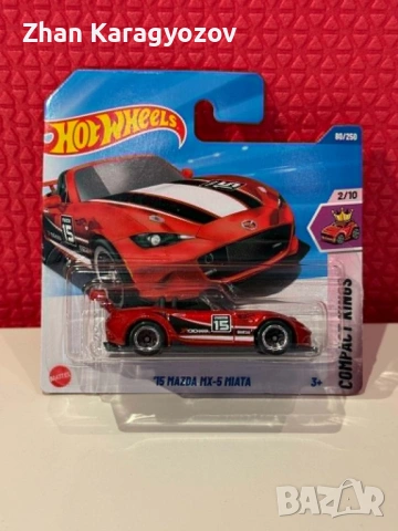 🔥 Hot Wheels '15 Mazda MX-5 Miata | Ново / Sealed | Колекционерска количка