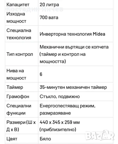 Микровълнова фурна Midea  нова, снимка 14 - Микровълнови - 55678450