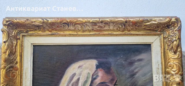 🎨✨ ВПЕЧАТЛЯВАЩ ЖЕНСКИ ПОРТРЕТ – МАСЛЕНА ЖИВОПИС В БОГАТА РАМКА В БАРОКОВ СТИЛ ✨🎨, снимка 11 - Антикварни и старинни предмети - 55304497