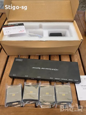 Продавам професионален HDMI Splitter Extender 1x6, нов, в оригинална кутия.
