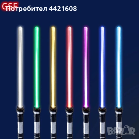 Детска играчка цветен светлинен лазерен меч Star Wars със звук, снимка 12 - Други - 54977276