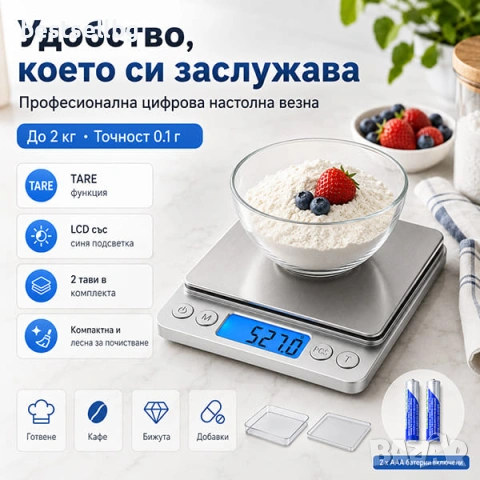 Прецизна електронна везна за храна кафе лекарства мини кухненска точна, снимка 6 - Везни - 42822817